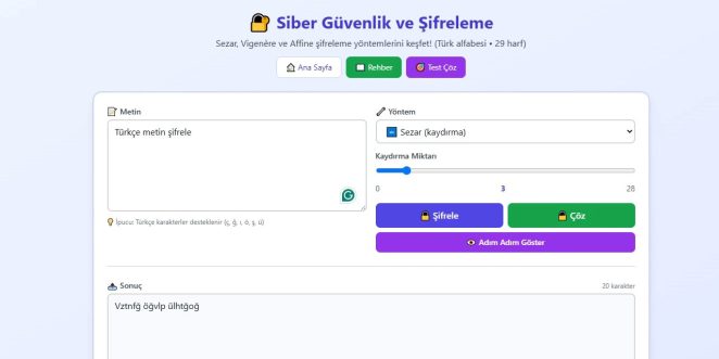 Şifreleme Öğren - Siber Güvenlik