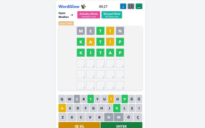 WordGlow - Türkçe Kelime Bulmaca Oyunu